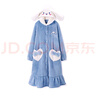 寶娜斯睡衣軟綿珊瑚絨保暖睡衣女秋季加厚暖暖絨家居服上衣睡袍 玉桂狗睡袍 均碼 【適合80-155】 曬單實(shí)拍圖
