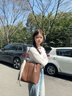 Marie Claire包包女款2025年女士通勤大容量托特包送老婆女友生日紀念日禮物 咖色 品牌禮盒裝 曬單實(shí)拍圖