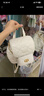 CHARLES&KEITH菱格大容量柔軟多用背包書包雙肩包包女包生日禮物CK2-60151400 Cream奶白色 S 曬單實(shí)拍圖