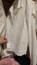 UR2025秋季新款女裝時(shí)尚休閑刺繡花邊長(cháng)袖開(kāi)襟襯衫UYU250083 本白 S 曬單實(shí)拍圖