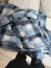 :CHOCOOLATEit格子長(cháng)袖襯衫男士秋季新款美式潮牌學(xué)生休閑百搭上衣 藍色 XL 曬單實(shí)拍圖