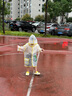 牧萌兒童雨衣男童女童防水全身雨披幼兒園小學(xué)生雨具 黃色小恐龍 S 曬單實(shí)拍圖
