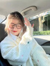 鳳蝶兒秋季針織衫女裝2025春季秋裝新款日系可愛(ài)毛衣女學(xué)生針織外套上衣 白色溫柔加厚針織衫 均碼 曬單實(shí)拍圖