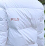 斐樂(lè )（FILA）女子長(cháng)款羽絨服冬季90%鵝絨長(cháng)袖保暖連帽運動(dòng)過(guò)膝開(kāi)衫外套上衣 玉石白-WT M 曬單實(shí)拍圖