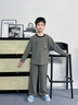 G.DUCKKIDS男童雙面德絨睡衣寬松休閑秋冬新款保暖家居服套裝中大兒童舒適潮 德絨口袋黑色 170 cm 曬單實(shí)拍圖