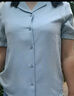 初申春秋長(cháng)袖襯衫女西裝領(lǐng)高級感法式氣質(zhì)垂感通勤襯衣上衣S143C2020 曬單實(shí)拍圖