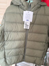 優(yōu)衣庫童裝男童女童高級輕型羽絨連帽外套帽子可拆卸471377 54 綠色 130 曬單實(shí)拍圖