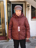 唐致中老年羽絨服女裝短款60歲70媽媽洋氣加厚老人奶奶太太冬季外套裝 咖啡 XL 【推薦85-105斤】 曬單實(shí)拍圖