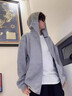森馬（Semir）連帽外套男簡約純色百搭針織夾克秋季情侶裝休閑上衣101524108204 曬單實拍圖