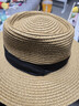 曇蓓漫法式平頂草帽女夏天海邊草編帽子沙灘度假遮陽(yáng)帽大頭圍禮帽時(shí)尚 【凹頂卡其+黑帶】編織防曬帽 時(shí)尚百搭 拍照出片 防曬顯臉小 曬單實(shí)拍圖