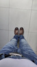 卡賓破洞牛仔褲24秋新款修身長(cháng)褲時(shí)尚商場(chǎng)同款I(lǐng) 蔚藍色47  30  曬單實(shí)拍圖