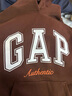 GAP女裝2025秋季新款撞色Logo寬松抓絨套頭連帽衫衛衣上衣792499 棕色 S (160/84A) 亞洲尺碼 曬單實(shí)拍圖