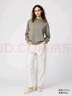 優(yōu)衣庫(kù)【驚喜價(jià)】合作款/女裝雙面織半拉鏈針織衫/毛衣毛衫480106 38 深褐色 L /160/88A 曬單實(shí)拍圖