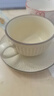CLITON歐式咖啡杯拿鐵杯掛耳陶瓷辦公室杯碟套裝早餐牛奶杯一杯一碟一勺 曬單實(shí)拍圖