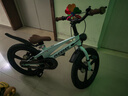 鳳凰兒童自行車(chē)男女小孩初學(xué)腳踏車(chē)鎂合金輔助輪自行車(chē) 法拉利山地車(chē) 一體輪冰川藍雙碟剎+車(chē)燈 18寸【適合115-150cm】 曬單實(shí)拍圖