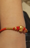 中國黃金（CHINA GOLD）黃金福袋手鏈女足金轉運珠紅繩編織手繩手飾結婚送女朋友生日禮物 【京速達】福袋轉運珠手鏈 約1.2g+品牌禮盒 曬單實(shí)拍圖
