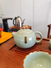 汝窯冰裂功夫茶具套裝冰裂紋陶瓷家用辦公泡茶壺高檔輕奢送禮整套 柏韻汝窯16頭【睡蓮側把壺-豆青】+茗語(yǔ)茶盤(pán) 曬單實(shí)拍圖