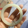 凈心石 【保價(jià)11.11】和田玉手鐲青白玉女款平安鐲內徑約57-58mm 曬單實(shí)拍圖