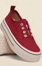 紅蜻蜓帆布鞋秋季新款女鞋厚底增高一腳蹬休閑板鞋懶人鞋WTB35314 紅色 39 曬單實(shí)拍圖