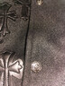 克羅心（chrome heart）秋冬新款開(kāi)衫情侶款復古男女外套潮牌十字架拼皮暗黑系棒球皮夾克 XL 均碼 W92十字拼皮黑色外套 曬單實(shí)拍圖