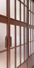 佑麥陽(yáng)臺極窄原木風(fēng)推拉門(mén)玻璃門(mén)胡桃木色廚房隔斷移門(mén) 胡桃木色地軌兩扇-隔條+底板款 曬單實(shí)拍圖
