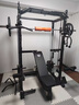 伯朗龍門(mén)架綜合訓練器多功能一體機家用健身器材深蹲臥推架史密斯機 單機+臥推凳+奧桿+100KG杠鈴片 曬單實(shí)拍圖