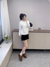 施洛瀾立體釘珠小花加厚毛衣外套女2025秋冬裝新款寬松洋氣針織開(kāi)衫外穿 白色 均碼 建議80-135斤 曬單實(shí)拍圖