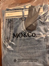 MO&Co.設計感拼接高腰土耳其棉牛仔褲復古美式直筒淺色摩安珂 牛仔藍色-第2批 建議確認尺碼哦 XL 29 建議和客服確認尺碼哦 曬單實(shí)拍圖