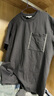 UR夏季新款男裝時(shí)尚休閑撞色口袋裝飾短袖T恤UML450137 深灰 S 曬單實(shí)拍圖