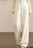 美麗衣櫥米白色高街寬松闊腿直筒牛仔褲女2025春秋百搭休閑純棉褲子女 曬單實(shí)拍圖