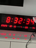 虹泰（HoTai）LED電子萬(wàn)年歷掛鐘客廳電子鐘夜光數字鐘表掛墻時(shí)鐘3613全日歷-紅 曬單實(shí)拍圖