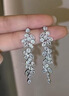 夢(mèng)可飾高級感臉流蘇耳夾無(wú)耳洞女顯臉小耳墜氣質(zhì)蚊香盤(pán)夸張新娘耳飾輕奢 925銀針(精致閃鉆)流蘇耳環(huán) 曬單實(shí)拍圖