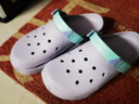 斯凱奇（Skechers）女鞋洞洞鞋涼鞋增高厚底耐磨沙灘拖鞋小怪獸包頭洞洞鞋111581 薰衣草色/LAV 38 曬單實(shí)拍圖