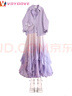 VOYDOVE夏季穿搭一整套女2025新款時尚防曬襯衫吊帶氣質(zhì)顯瘦半身裙三件套 紫色襯衫+吊帶+半身裙【z三件套】 L 建議100斤-120斤 曬單實拍圖