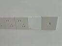 德力西（DELIXI）開(kāi)關(guān)插座 295超薄啞光磨砂大板 86型墻壁電源開(kāi)關(guān) 六類(lèi)電腦漢玉白 曬單實(shí)拍圖
