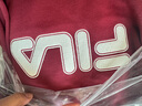 FILA 斐樂(lè )情侶款男女連帽衛衣2025冬季新款休閑寬松加絨保暖長(cháng)袖上衣 【常規款】深褐酒紅-WI M 170/92A/M 曬單實(shí)拍圖