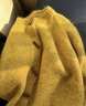 妃奧絨溫柔風(fēng)圓領(lǐng)牛角扣針織開(kāi)衫女2025秋冬季新款寬松軟糯百搭毛衣外套 深黃色 均碼 曬單實(shí)拍圖