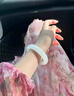 拾想新疆和田玉手鐲羊脂玉白玉女款寬扁條老料旺夫玉石手鐲帶證書(shū) 圈口51 曬單實(shí)拍圖