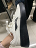 李寧（LI-NING）女鞋板鞋學(xué)生透氣小白鞋秋季輕便休閑耐磨運動(dòng)鞋空軍一號厚底增高 乳白色/黑色 【初云】 37 曬單實(shí)拍圖