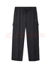 駱駝（CAMEL）休閑戶外登山褲男防潑水直筒工裝褲 J14CA6L6645 幻影黑 M 曬單實拍圖