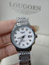 LOUGOES瑞士新款名牌女士手表機械表超薄奢華時(shí)尚專(zhuān)用女韓版 本色白面【豪華升級款】 曬單實(shí)拍圖