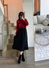 溫格芳連衣裙女裝時(shí)尚套裝2025秋冬新款高級感洋氣穿搭紅色衣服針織裙子 紅色毛衣+黑色吊帶裙 M 曬單實(shí)拍圖