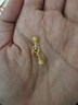 金至尊（3DG Jewellery）黃金耳釘女小豆豆小圓珠磨砂養耳棒彎鉤足金耳飾耳環(huán)自戴送禮計價(jià) 小板1.14克（配珠寶禮盒EF58002320-1 曬單實(shí)拍圖