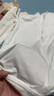 德瑪納【經(jīng)典簡(jiǎn)約白T 】春秋款休閑風(fēng)分割線(xiàn)純色長(cháng)袖T恤女 曬單實(shí)拍圖