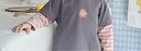 齊齊熊（ciciibear）[7A抗菌小魔怪]齊齊熊男童t恤長(cháng)袖春秋款寶寶假兩件純棉兒童女童 小魔怪T-迷霧灰 100 曬單實(shí)拍圖