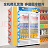 北極熊（BEIJIXIONG）展示柜冷藏柜冰柜商用飲料柜直冷風(fēng)冷風(fēng)直冷保鮮柜超市玻璃門(mén)冰箱立式啤酒柜 大雙門(mén)下機直冷藍白款（888L） 曬單實(shí)拍圖