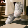 斐樂(lè )（FILA）女鞋可頌面包鞋老爹鞋運動(dòng)鞋新款厚底鞋 微白/銀器灰-WA 38 曬單實(shí)拍圖