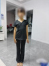 艾舞戈兒童舞蹈服男童健美操跳舞黑色長褲女孩芭蕾舞喇叭褲中國舞練功褲 【交叉領(lǐng)】黑色上衣+棉喇叭褲 140 (身高140-150cm) 曬單實(shí)拍圖