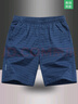 夏季薄款純棉潮牌沙灘褲5分中褲外穿居家寬松休閑短褲男士五分褲 8040寶藍 XL 【建議體重130-155斤】 曬單實(shí)拍圖