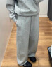 優(yōu)衣庫合作款男裝女裝寬松運動(dòng)長(cháng)褲休閑褲常規款479854 479854/03灰色 L 曬單實(shí)拍圖